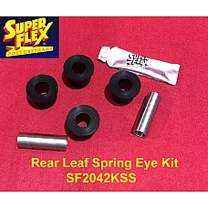 Superflex Rear Leaf Spring Eye Kit of 4 Bushes  2 Stainless Steel Tubes replaces OEM# 117575 - SF2042KSS