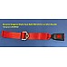 Securon Diagonal Static Seat Belt RED 217cm w 47cm Buckle with Anchor and Fixings. Securon-200RED