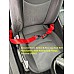 Securon Front  Centre & Rear Lap Seat Belt RED (120cm) with Anchor and Fixings.  Securon-210RED