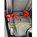 Securon Front  Centre & Rear Lap Seat Belt RED (120cm) with Anchor and Fixings.  Securon-210RED