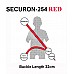 Securon Inertia Reel Rear Seat Belt and Anchor (208cm)  RED (Adjustable Reel )     Securon-254RED