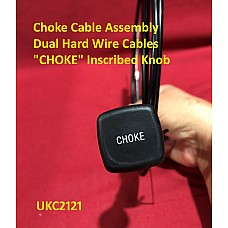Choke Cable - Dual Hard Wire Cables "CHOKE" Inscribed Knob Triumph   UKC2121