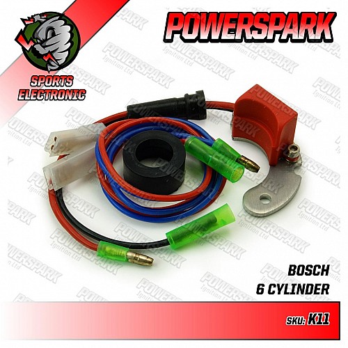 Powerspark Electronic Ignition for Bosch  6Cyl Left Hand Points JFUR6 Distributor      K11-Powerspark