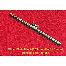 Wiper Blade 8 Inch (203mm) (Hook - Spoon)  Stainless Steel  114486