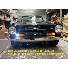 Classic Car LED Day Time Running Light -Side Light Upgrade Bulb  Bright White 200 LUMEN T4W    12VBA9HPWHN