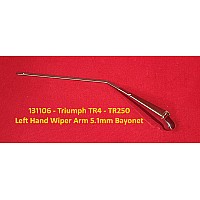 Wiper Arm  12 inch (300mm) (5.2mm Bayonet)  Left Crank Stainless Steel  Triumph TR4 - TR5  131106
