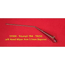 Wiper Arm  12 inch (300mm) (5.2mm Bayonet)  Left Crank Stainless Steel  Triumph TR4 - TR5  131106