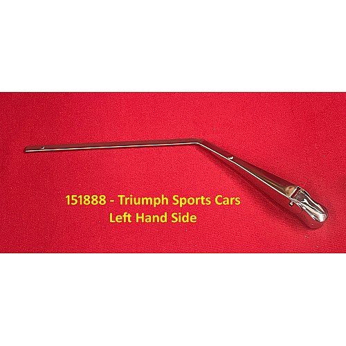 Wiper Arm  12 inch (300mm) (7.2mm Bayonet) Stainless Steel  Left Crank 13mm Spline - 151888