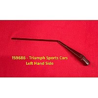 Wiper Arm  12 inch (300mm) (7.2mm Bayonet) Satin Black  Left Crank 13mm Spline - 159686