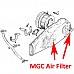 Air Filter Bolt Tube - MGC    27H8222