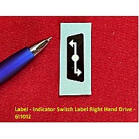 Label - Triumph Indicator Switch Label  - Right Hand Drive - 611012
