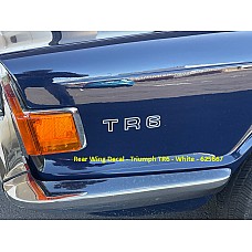Rear Wing Decal - Triumph TR6 - White - 625667