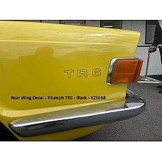 Rear Wing Decal - Triumph TR6 - Black - 625668