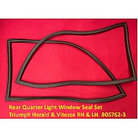 Rear Quarter Light Window Seal Set Triumph Herald & Vitesse Right Hand & Left Hand Sides. 8057623