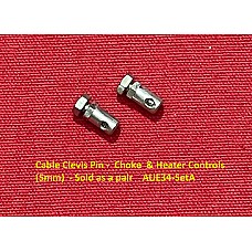 Cable Clevis Pin -  Choke  & Heater Controls Mini   MGB  Triumph Spitfire (5mm)  - Sold As A Pair  AUE34-SetA