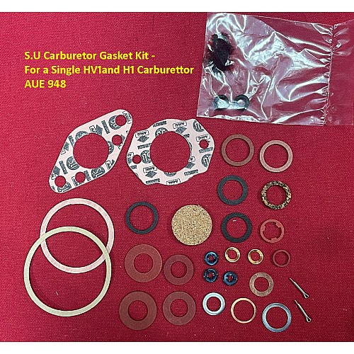S.U Carburetor Gasket Kit - For a Single HV1and H1 Carburettor  AUE 948 S.U Carburetor Gasket Kit - For a Single HV1and H1 Carburettor  AUE 948