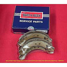 Borg & Beck Rear Brake Shoes Ford Capri Ford Escort Volvo 340-360 & Hyundai Pony - BBS6158