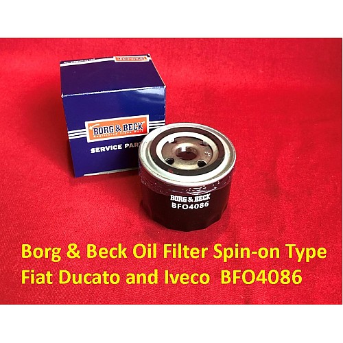 Borg & Beck Oil Filter Spin-on Type - Fiat Ducato and Iveco  BFO4086
