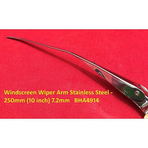 Windscreen Wiper Arm Stainless Steel - 250mm (10 inch) 7.2mm   BHA4914
