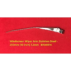 Wiper Arm 10 inch (250mm) (7.2mm Bayonet)  Stainless Steel -   BHA4914