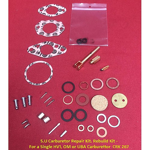 S.U Carburetor Rebuild Kit - For a Single HV1, OM or UBA Carburettor  CRK 267 S.U Carburetor Rebuild Kit - For a Single HV1, OM or UBA Carburettor  CRK 267