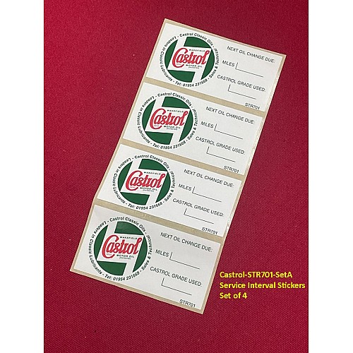 Castrol-Classic Service Sticker Sold as a Set of Four (4)  Castrol-STR701-SetA