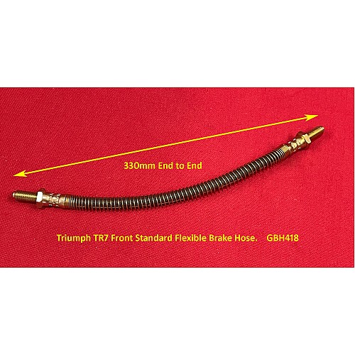 Triumph TR7 Front Standard Flexible Brake Hose.    GBH418
