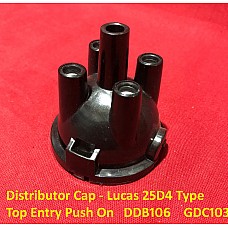 Distributor Cap - Lucas 25D4 Type Top Entry Push On   DDB106    GDC103