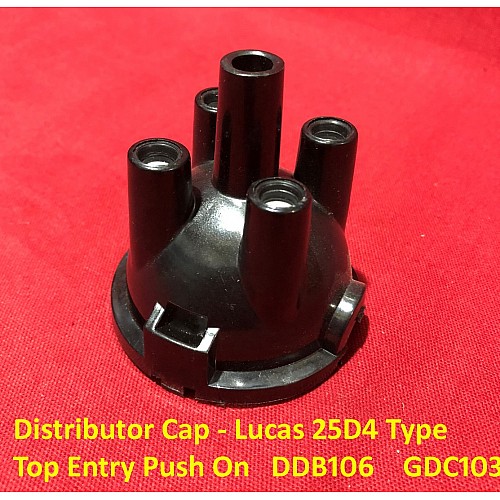 Distributor Cap - Lucas 25D4 Type Top Entry Push On   DDB106    GDC103