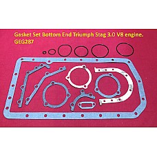 Gasket Set Bottom End Triumph Stag 3.0 V8 engine. GEG287