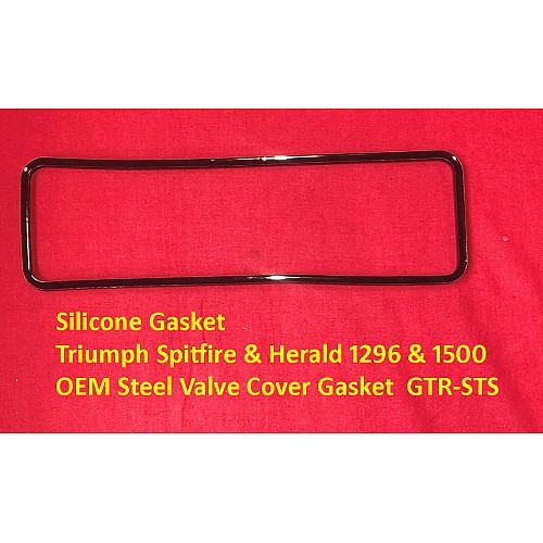 Gasket Innovations Silicone Gasket Triumph Spitfire & Herald 1296 & 1500 OEM Steel Valve Cover Gasket  GTR-STS