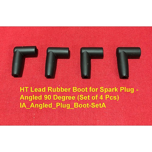 HT Lead Rubber Boot for Spark Plug - Angled 90 Degree (Set of 4 Pcs)  IA_Angled_Plug_Boot-SetA