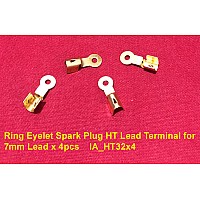 Ring Eyelet Spark Plug HT Lead Terminal for 7mm Lead x 4pcs    IA_HT32x4