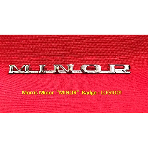 Morris Minor  "MINOR"  Badge - LOG1001