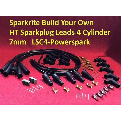 Sparkrite Build Your Own HT Sparkplug Leads 4 Cylinder 7mm   LSC4- Powerspark