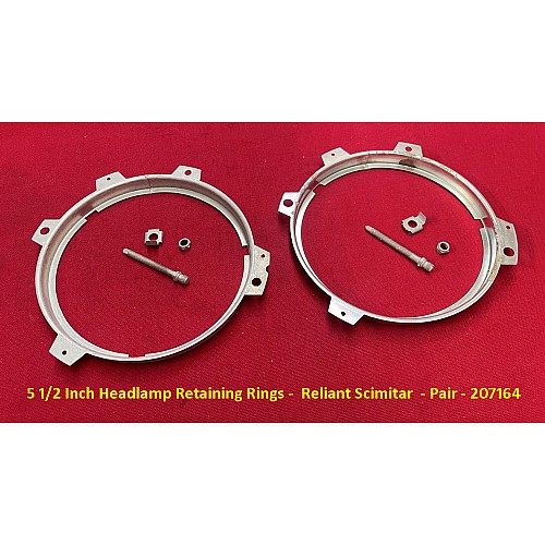 5 1/2 Inch Headlamp Retaining Rims - Reliant Scimitar - Pair - 207164 5 1/2 Inch Headlamp Retaining Rims - Reliant Scimitar - Pair - 207164