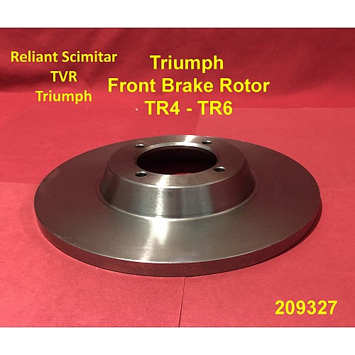 Brake Rotor Brake Disc Triumph Front TR4 - TR6 Reliant Scimitar & TVR    209327