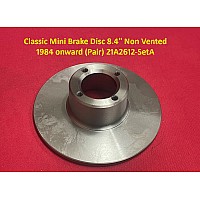 Classic Mini Brake Disc 8.4" Non Vented 1984 onward (Pair) 21A2612-SetA