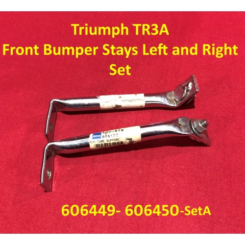 Triumph TR3A Front Bumper Stays Left and Right - Set   606449-450-SetA