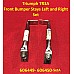 Triumph TR3A Front Bumper Stays Left and Right - Set   606449-450-SetA