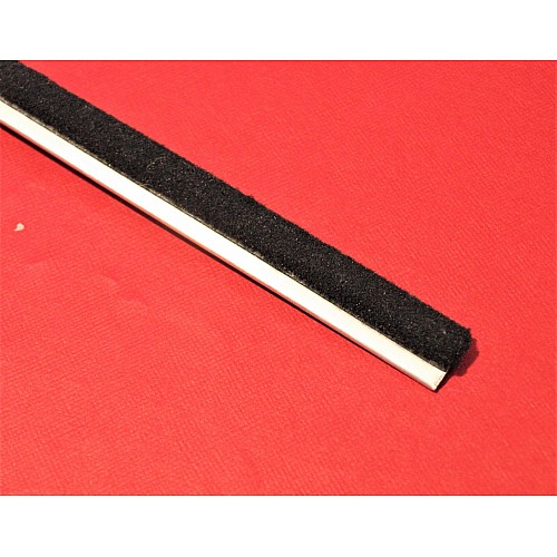Door Drop-glass Inner Waist Seal Strip - Per 1m section   (The furry inner seal)  9-16 D-S DEEP