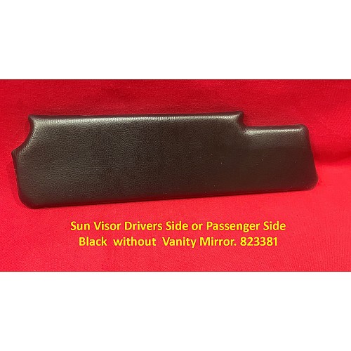 Triumph Sun Visor Drivers Side or Passenger Side Black  without  Vanity Mirror. 823381