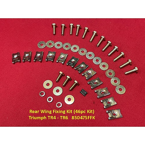 Rear Wing Fixing Kit - Triumph TR4 - TR6  (46pc Kit)   850475FFK