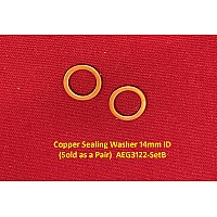 Copper Sealing Washer 14mm ID  (Sold as a Pair)  AEG3122-SetB
