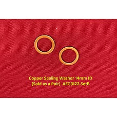 Copper Sealing Washer 14mm ID  (Sold as a Pair)  AEG3122-SetB