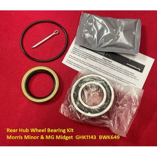 Rear Hub Wheel Bearing Kit  Morris Minor & MG Midget  GHK1143  BWK649