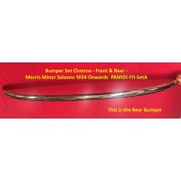 Bumper Set Chrome - Front & Rear -  Morris Minor Saloons 1954 Onwards  PAN101-111-SetA