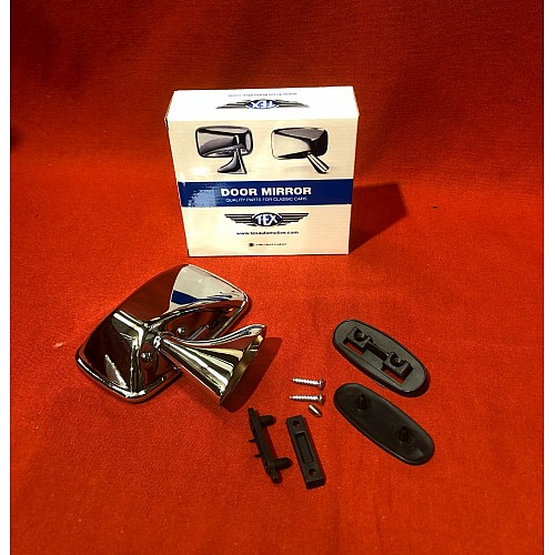 Stainless Steel Door Mirror Anti Dazzle Flat Glass Left Hand TEX Branded M68991 GAM216A Stainless Steel Door Mirror Anti Dazzle Flat Glass Left Hand TEX Branded M68991 GAM216A