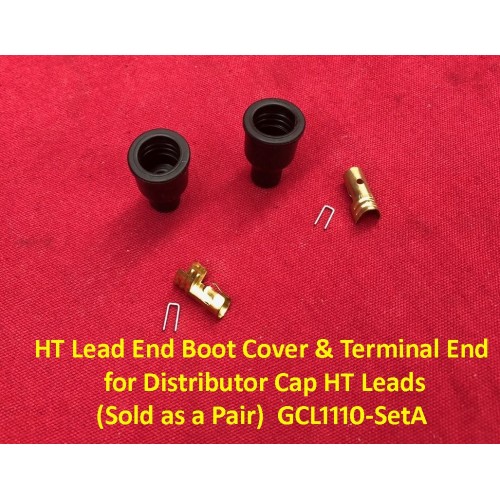 HT Lead End Boot Cover & Terminal End for Distributor Cap. HT Leads (Sold as a Pair)  GCL1110-SetA