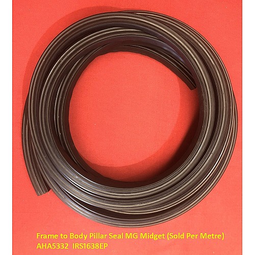 Frame to Body Pillar Seal MG Midget (Sold Per Metre) AHA5332  IRS1638EP